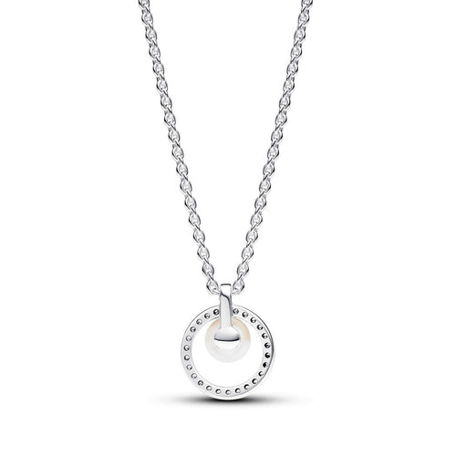 Collana Donna Pandora Collana con Perla dAcqua Dolce Coltivata e Pavè - 393165C01