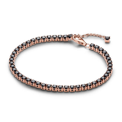 Bracciale Donna Pandora Bracciale Tennis con Pietre Nere - 581469C02 - Gioielleria De Patto