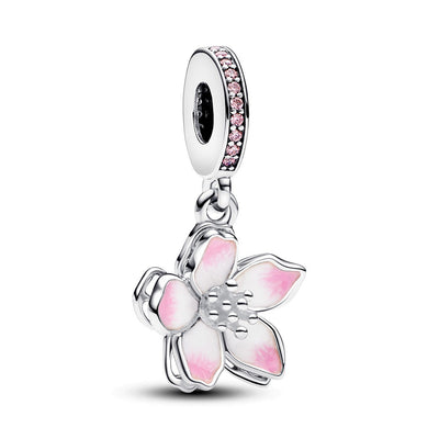 Charm Donna Pandora Pendente Fiore di Ciliegio - 790667C01 - Gioielleria De Patto