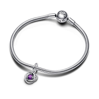 Charm Donna Pandora Cerchio Eterno Viola Febbraio - 793125C02 - Gioielleria De Patto
