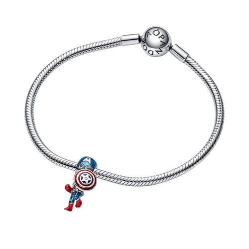 Charm Donna Pandora Marvel, Avengers, Captain America - 793129C01 - Gioielleria De Patto