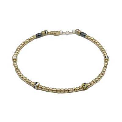 Bracciale Oro Giallo Con Dadini Gold House De Patto - 1A - Gioielleria De Patto