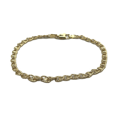 Bracciale Catena Intrecciata Uomo Oro Giallo Gold House De Patto - 1F - Gioielleria De Patto