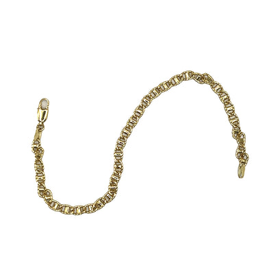 Bracciale Catena Intrecciata Uomo Oro Giallo Gold House De Patto - 1F - Gioielleria De Patto
