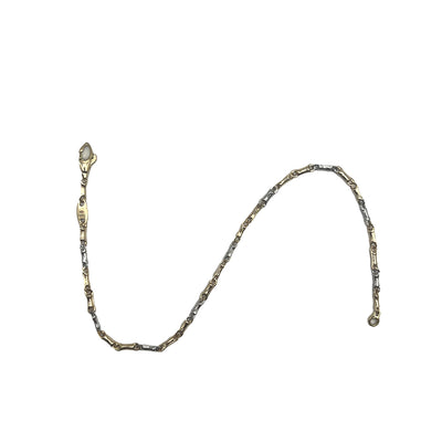 Bracciale Oro Giallo & Bianco Maglia Barilotto Gold House De Patto - 1O - Gioielleria De Patto