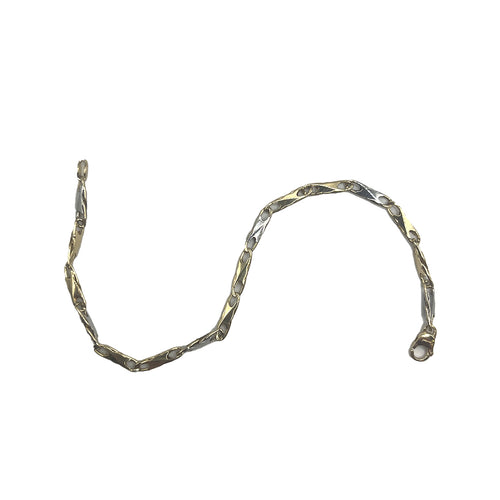 Bracciale Oro Giallo & Bianco Maglia Infinito Gold House De Patto - 1P - Gioielleria De Patto