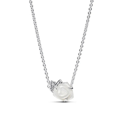 Collana Donna Pandora Rosa Bianca - 393206C01 - Gioielleria De Patto