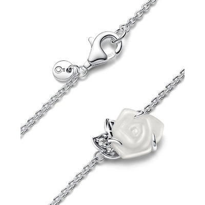 Collana Donna Pandora Rosa Bianca - 393206C01 - Gioielleria De Patto