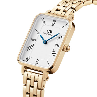 Orologio Donna Daniel Wellington Quadro Roman Numerals Link 5 Gold - DW00100688 - Gioielleria De Patto