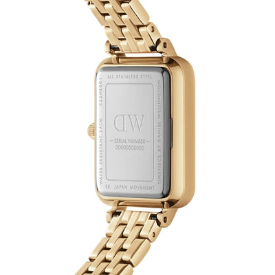 Orologio Donna Daniel Wellington Quadro Roman Numerals Link 5 Gold - DW00100688 - Gioielleria De Patto