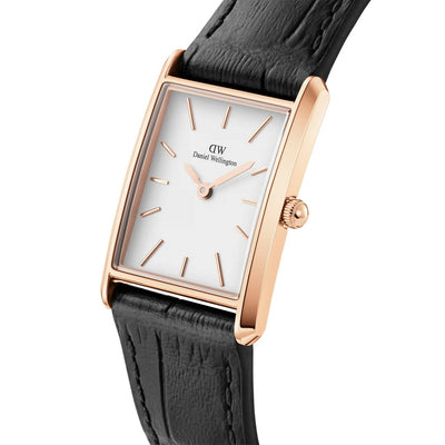 Orologio Unisex Daniel Wellington Bound Black Crocodile Rose Gold - DW00100693 - Gioielleria De Patto