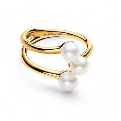 Anello Donna Pandora Tripla Fascia con Perle dAcqua Dolce Coltivate - 163285C01 - Gioielleria De Patto