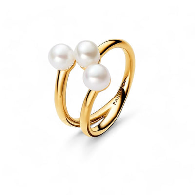 Anello Donna Pandora Tripla Fascia con Perle dAcqua Dolce Coltivate - 163285C01 - Gioielleria De Patto