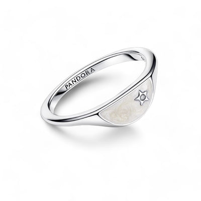 Anello Donna Pandora Mezzo Sigillo con Smalto Pandora ME - 193325C01 - Gioielleria De Patto
