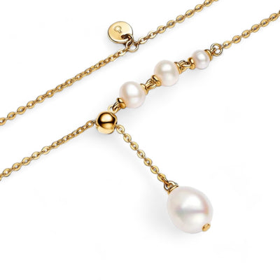 Collana Donna Pandora Regolabile con Perle dAcqua Dolce Coltivate - 363259C01 - Gioielleria De Patto