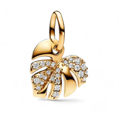 Charm Donna Pandora Pendente Foglia di Monstera Scintillante - 763349C01 - Gioielleria De Patto