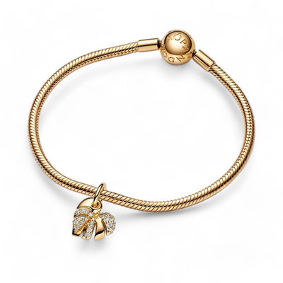 Charm Donna Pandora Pendente Foglia di Monstera Scintillante - 763349C01 - Gioielleria De Patto