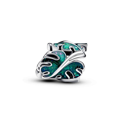 Charm Donna Pandora Foglia di Monstera Glitterata - 793332C01 - Gioielleria De Patto