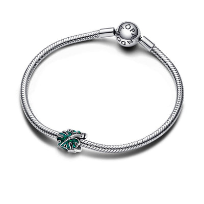 Charm Donna Pandora Foglia di Monstera Glitterata - 793332C01 - Gioielleria De Patto