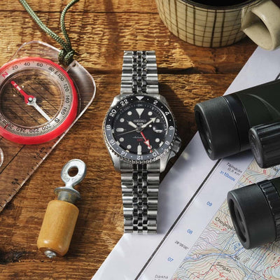 Seiko 5 Sport Orologio GMT Uomo Nero - SSK001K1 - Gioielleria De Patto