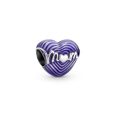 Charm Donna Pandora Batticuore Viola "Mom" - 791160C01 - Gioielleria De Patto