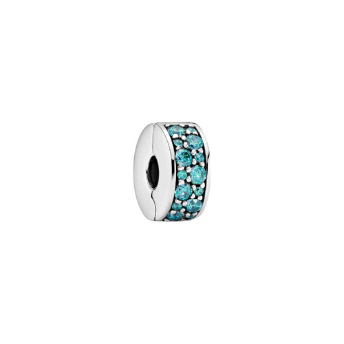 Charm Clip  Donna Pandora Pavè Turchese - 791817MCZ