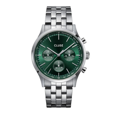 Cluse Orologio Uomo Anthéor Multifunction Watch Steel Green, Silver Colour - CW21002 - Gioielleria De Patto