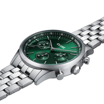Cluse Orologio Uomo Anthéor Multifunction Watch Steel Green, Silver Colour - CW21002 - Gioielleria De Patto