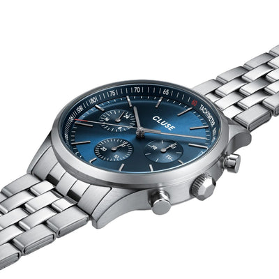 Cluse Orologio Uomo Anthéor Multifunction Watch Steel Blue, Silver Colour - CW21003 - Gioielleria De Patto