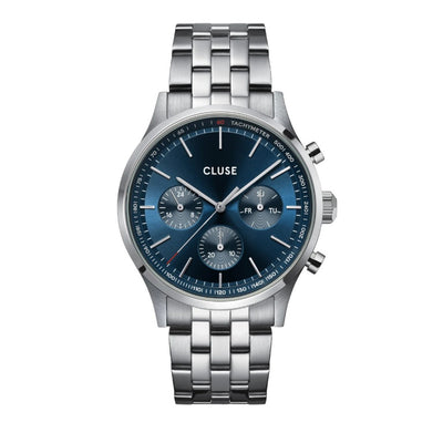 Cluse Orologio Uomo Anthéor Multifunction Watch Steel Blue, Silver Colour - CW21003 - Gioielleria De Patto