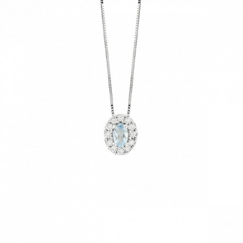 Bliss Collana Donna Stephanie con acqua marina e diamanti - 20094858 - Gioielleria De Patto
