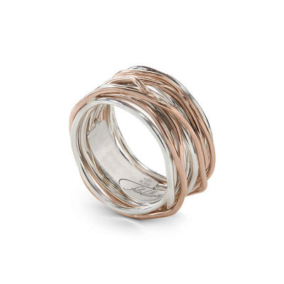 Rubinia Anello Donna Filodellavita Classic 13 fili in Argento 925 e Oro Rosa - AN13AR - Gioielleria De Patto
