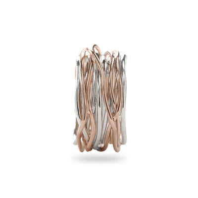 Rubinia Anello Donna Filodellavita Classic 13 fili in Argento 925 e Oro Rosa - AN13AR - Gioielleria De Patto