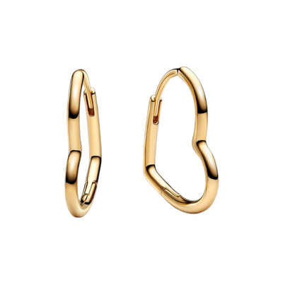Orecchini Donna Pandora Cerchi Cuori Asimmetrici - 268307C00 - Gioielleria De Patto