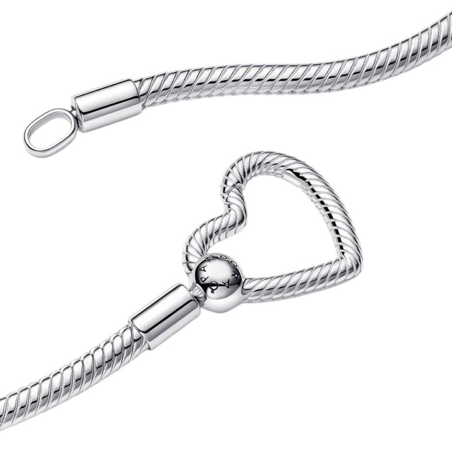 Collana Donna Pandora Maglia Snake Chiusura a Cuore - 393377C00 - Gioielleria De Patto