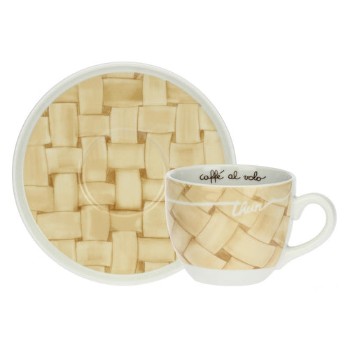 Thun Set 2 tazze colazione con piattino in porcellana AbbracciAMI - P5125A91 - Gioielleria De Patto