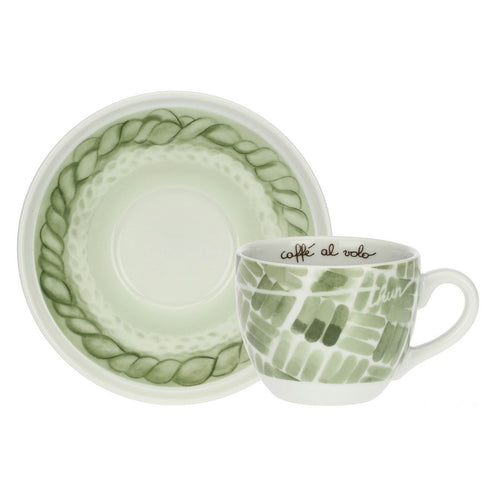 Thun Set 2 tazze colazione con piattino in porcellana AbbracciAMI - P5125A91 - Gioielleria De Patto