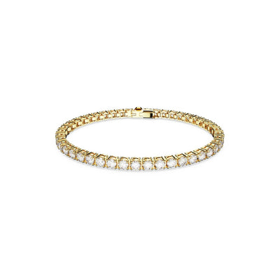 Swarovski Braccialetto Donna Matrix Tennis Bianco, Placcato color oro - Gioielleria De Patto