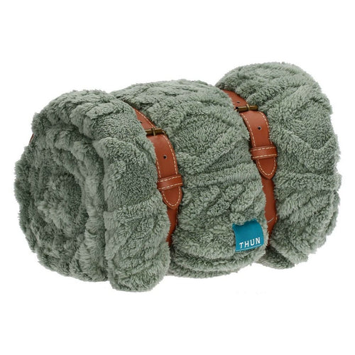 Thun Coperta Inverno Incantato con manici in ecopelle, verde - P5174P00 - Gioielleria De Patto