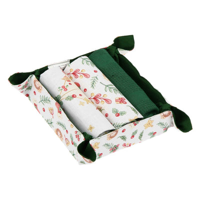 Thun Set 3 canovacci con cestino in tessuto Sorprese di Natale - P5186P00