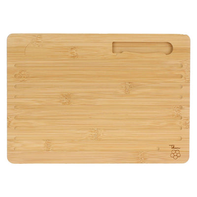 Thun Set tagliere in legno, coltello e sacchetto porta pane Happy Country - P5034P00