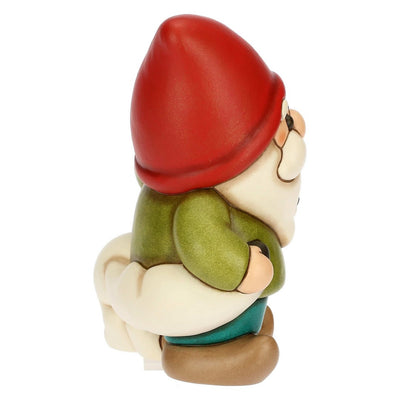Thun Gnomo Oliver con volpe bianca Perla in ceramica Inverno Incantato - F3434H90 - Gioielleria De Patto