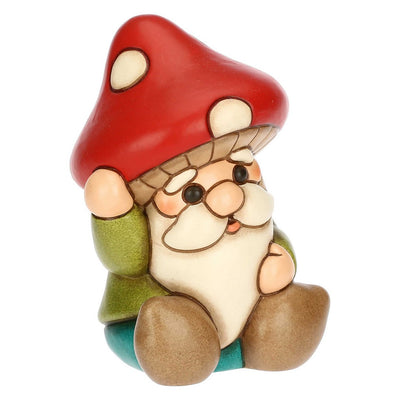 Thun Gnomo Oliver con cappello a forma di fungo in ceramica Inverno Incantato - F3415H90 - Gioielleria De Patto