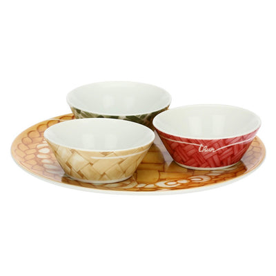 Thun Set 3 ciotoline con vassoio in porcellana Sorprese di Natale - P5093A91 - Gioielleria De Patto