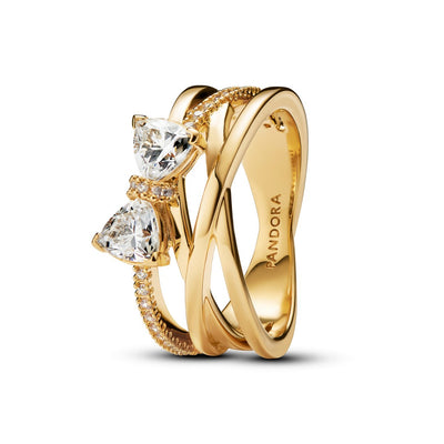 Anello Donna Pandora Fascia Intrecciata Sottile con Fiocco Luminoso - 163511C01 - Gioielleria De Patto