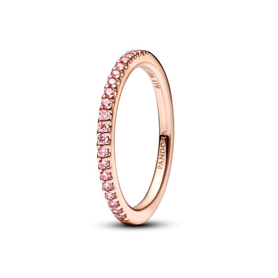 Anello Donna Pandora Pavè Fascia Sottile - 182999C01 - Gioielleria De Patto