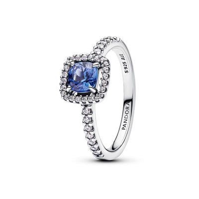Anello Donna Pandora Punto Luce Quadrato Blu - 193555C01 - Gioielleria De Patto