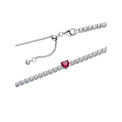 Collana Donna Pandora Collana Choker Cuore Rosso - 393549C01