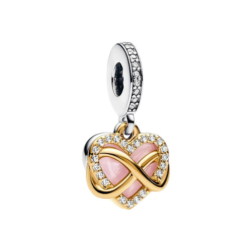 Charm Donna Pandora Pendente Cuore e Infinito Rosa - 768878C01