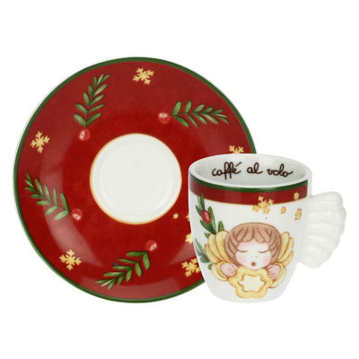 Thun Set 2 tazzine espresso e zuccheriera in porcellana Sorprese di Natale - P5077A91